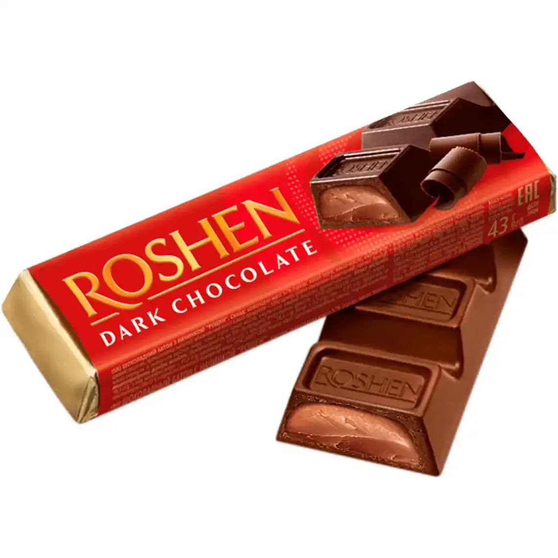 Батончик Roshen шоколадний з помадно-шоколадною начинкою 43 г