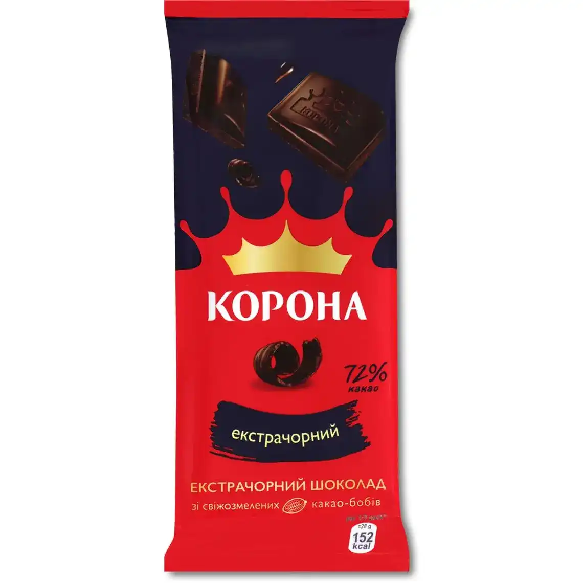 Шоколад Корона екстрачорний 85 г