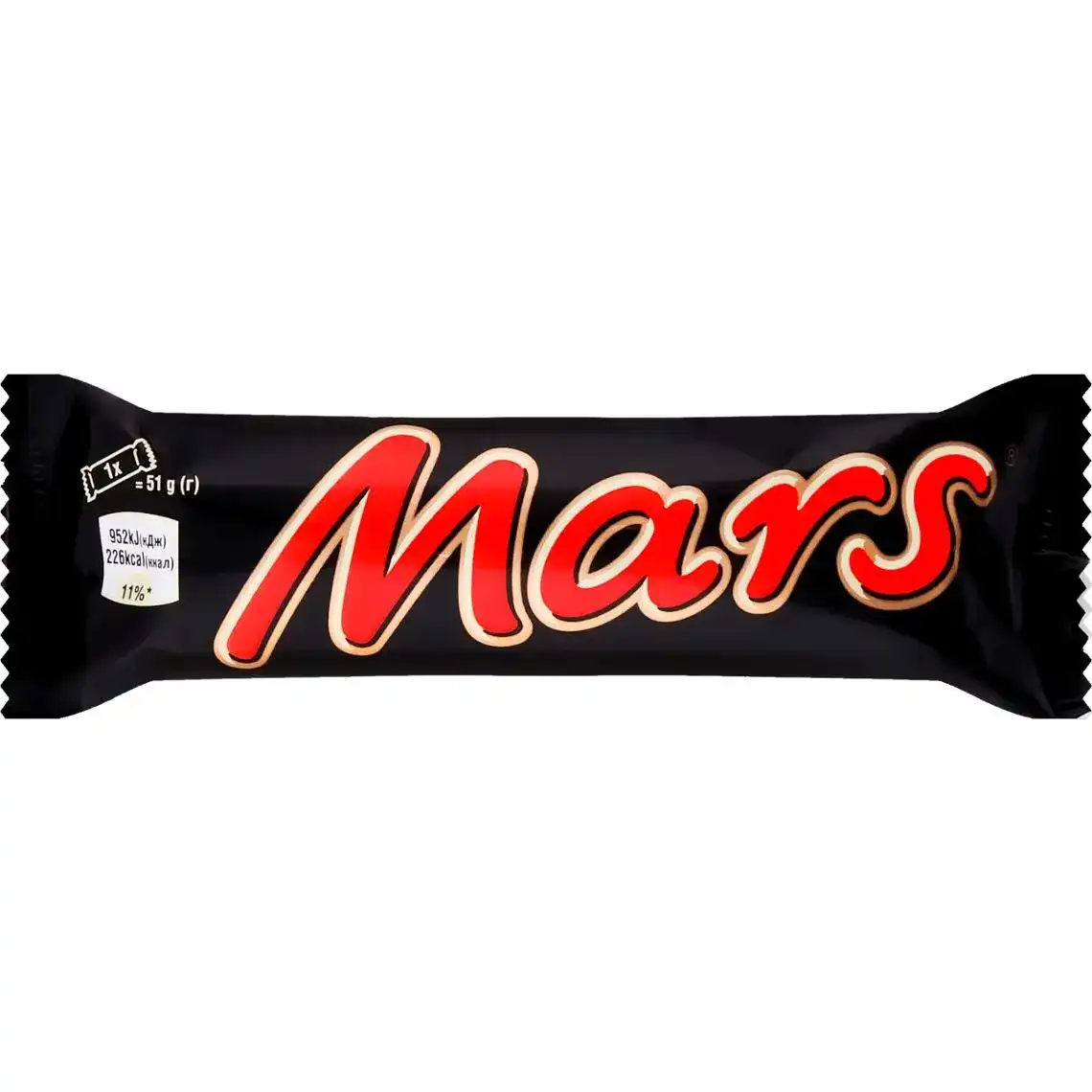 Батончик Mars шоколадний з нугою і карамеллю 51 г