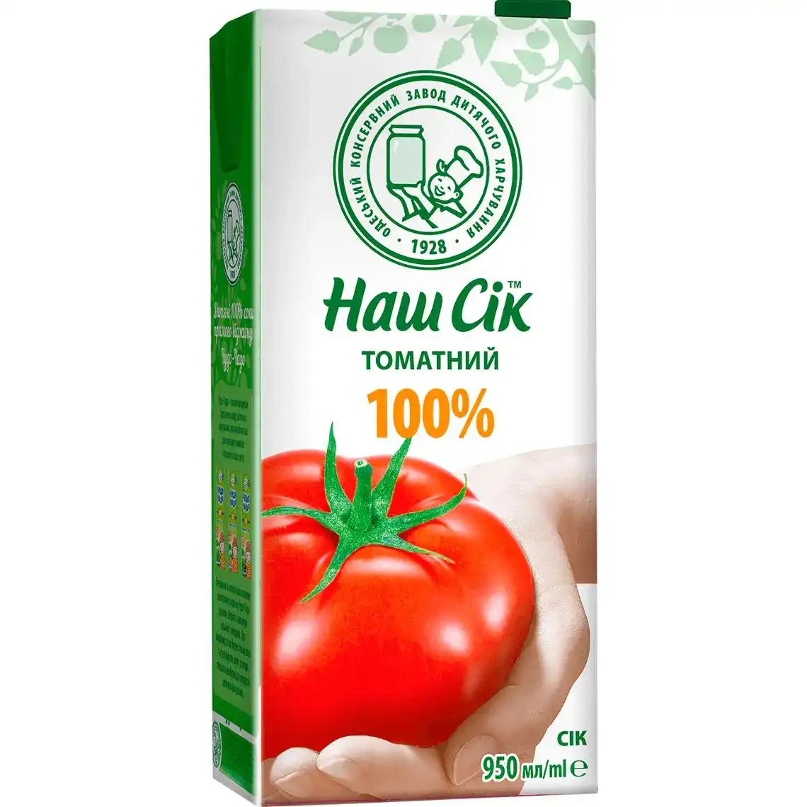 Сік томатний з сіллю Наш сік т/п 0.95л