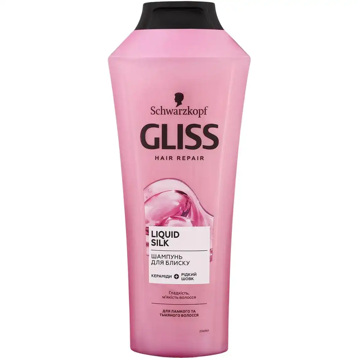 Шампунь для волосся Gliss Liquid Silk для блиску 400 мл