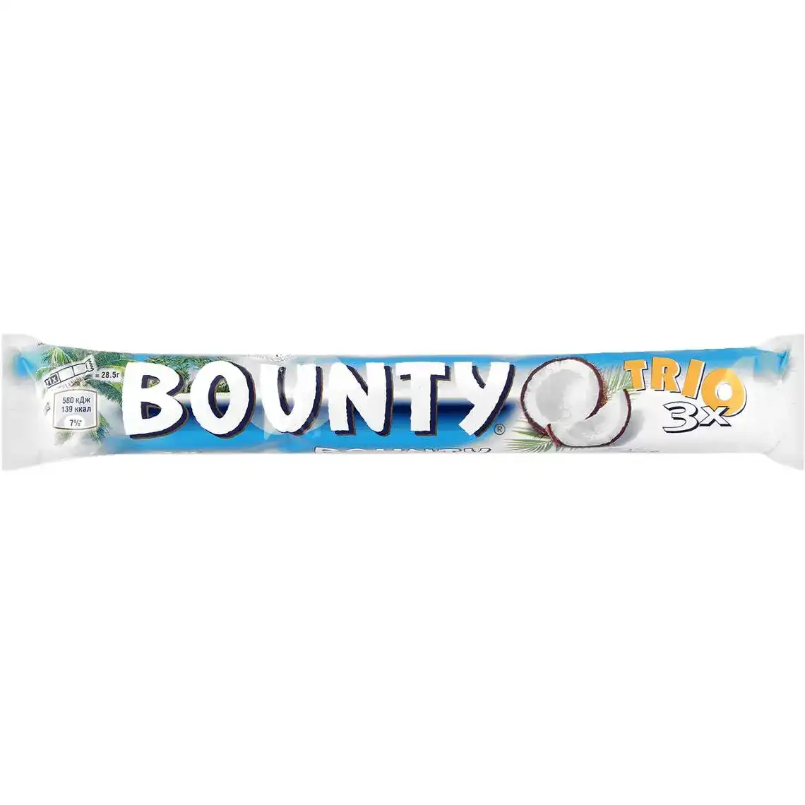 Батончик Bounty Trio шоколадний з кокосом 88.5 г