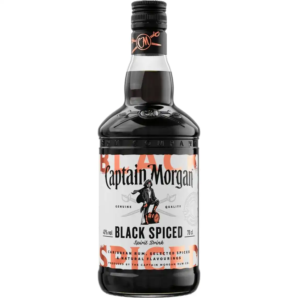 Ромовий напій Captain Morgan Spiced Black 40% 0.7 л