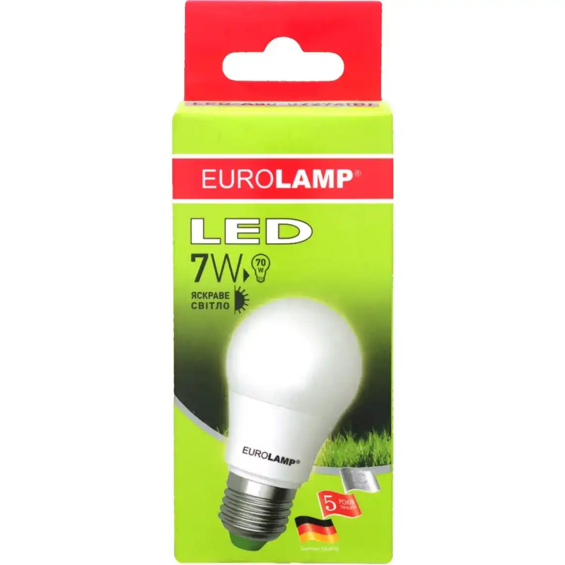 Лампа світлодіодна Eurolamp LED 7W 4000K E27
