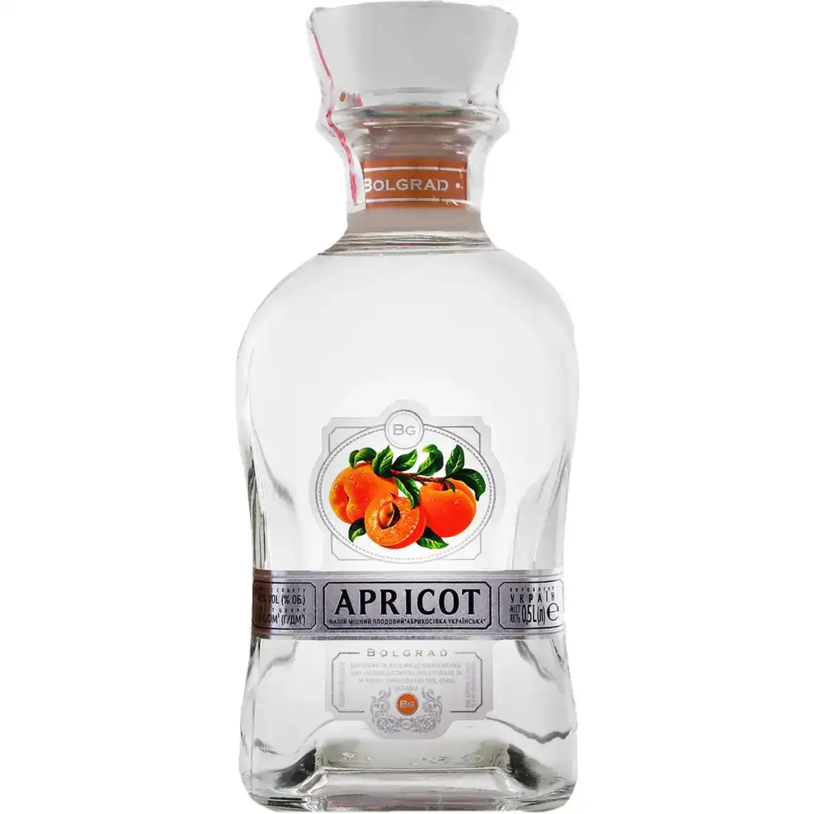 Горілка фруктова Bolgrad Apricot Абрикосова 40% 0.5 л
