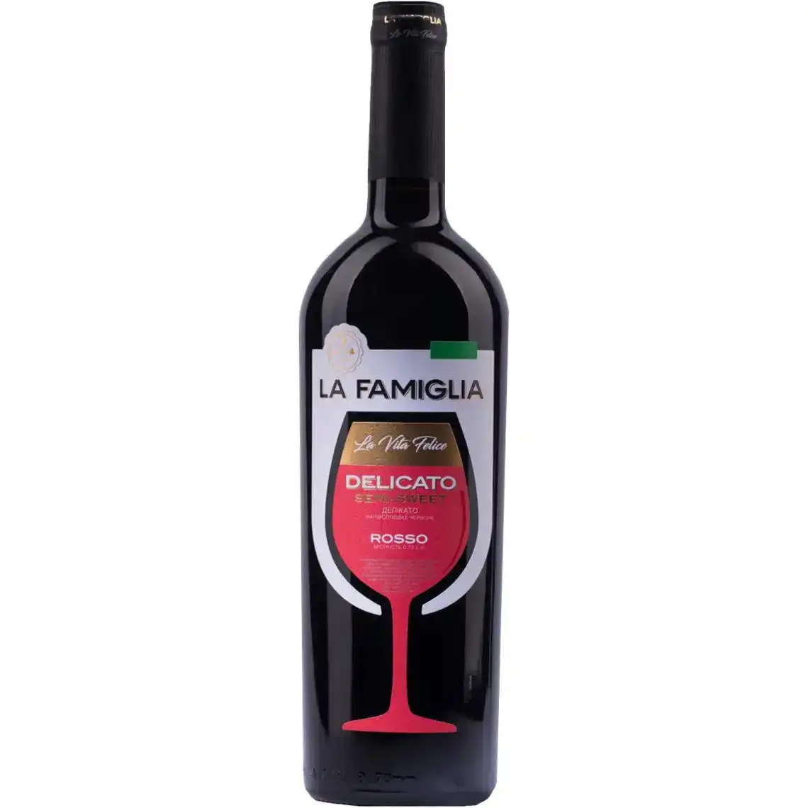 Вино La Famiglia Delicato червоне напівсолодке 0.75 л