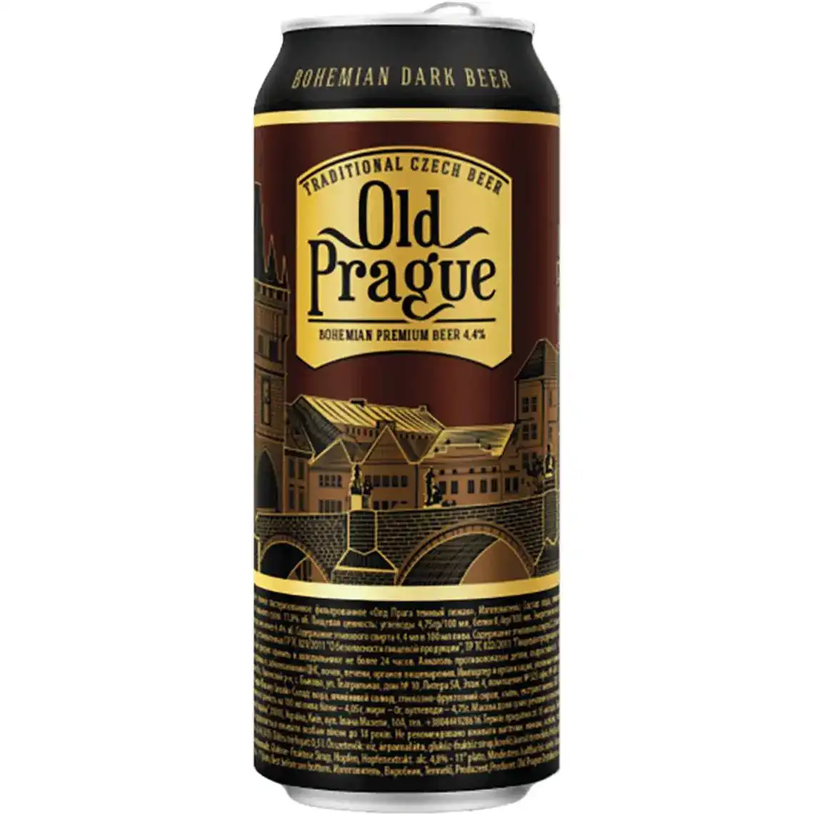 Пиво Old Prague Bohemian Dark Lager темне фільтроване 4.4% 0.5 л