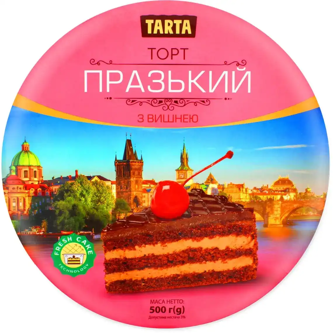 Торт Tarta Празький з вишнею 500 г