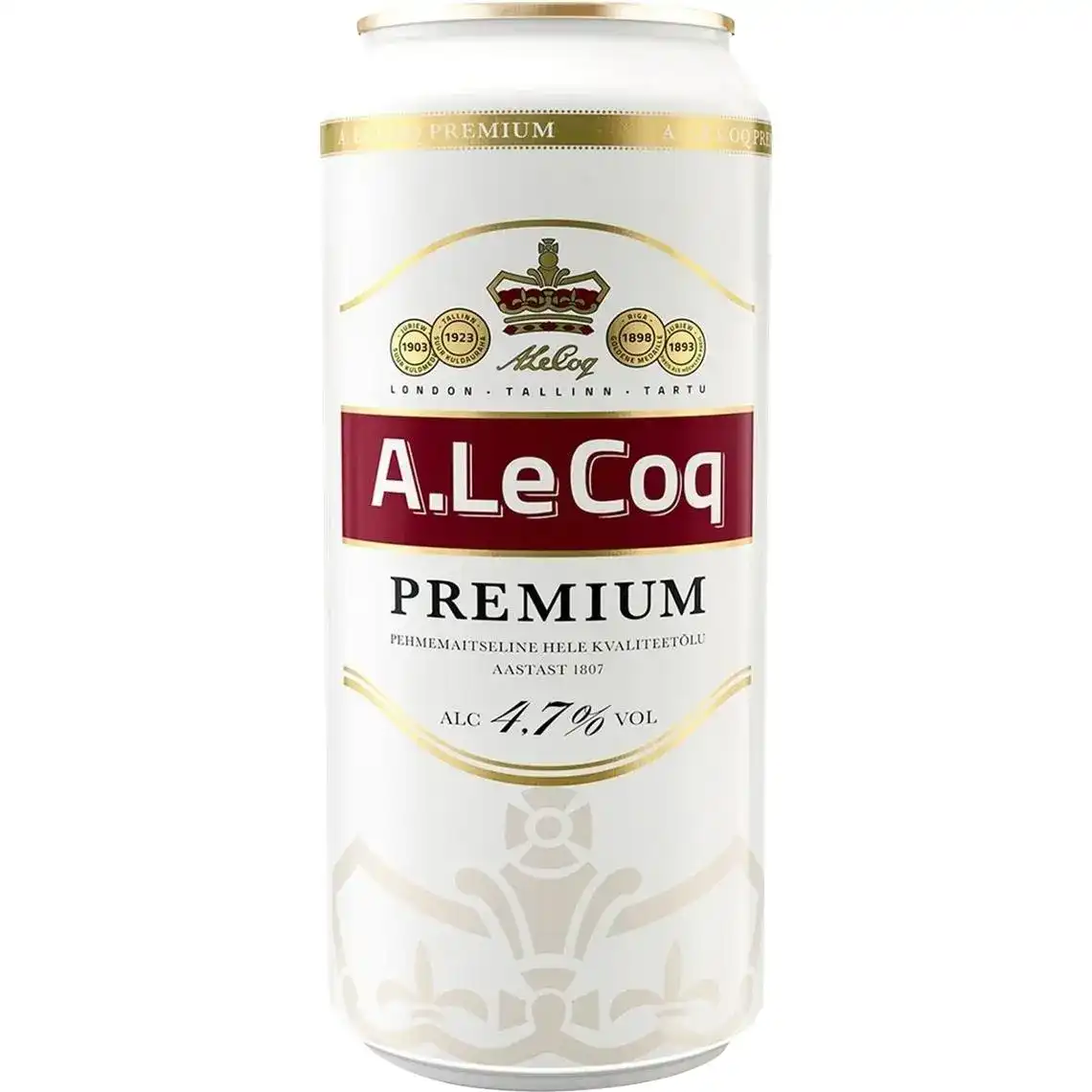 Пиво A. Le Coq Premium світле фільтроване 4.7% 0.5 л