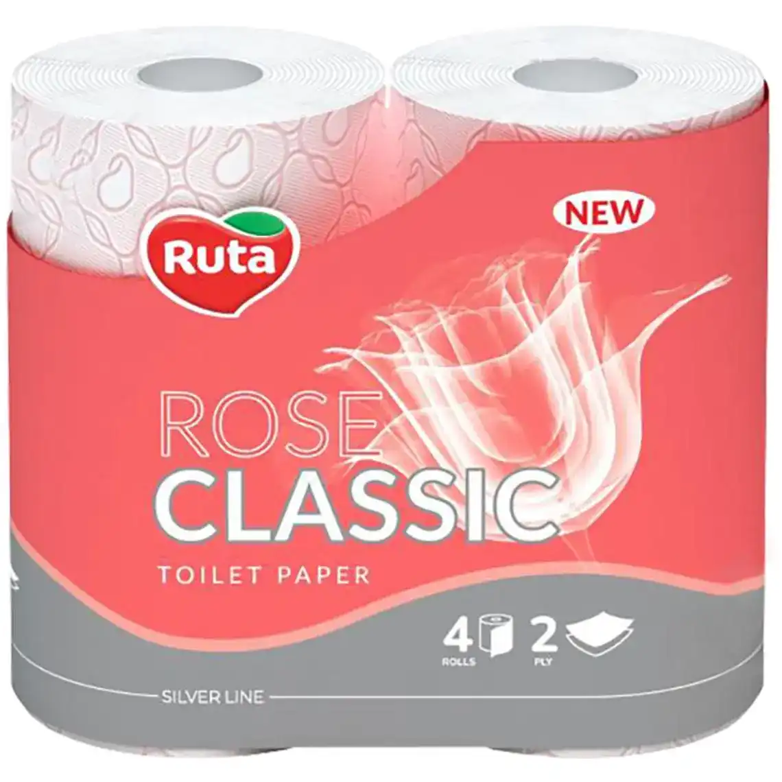 Туалетний папір Ruta Класична троянда 2-х шаровий ароматизований 4 шт