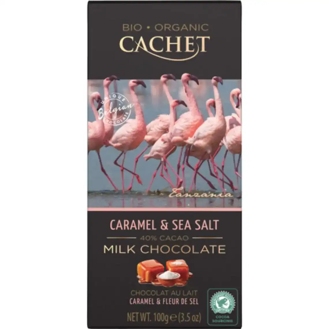 Шоколад Caсhet органічний молочний зі смаком карамелі та солі 100 г
