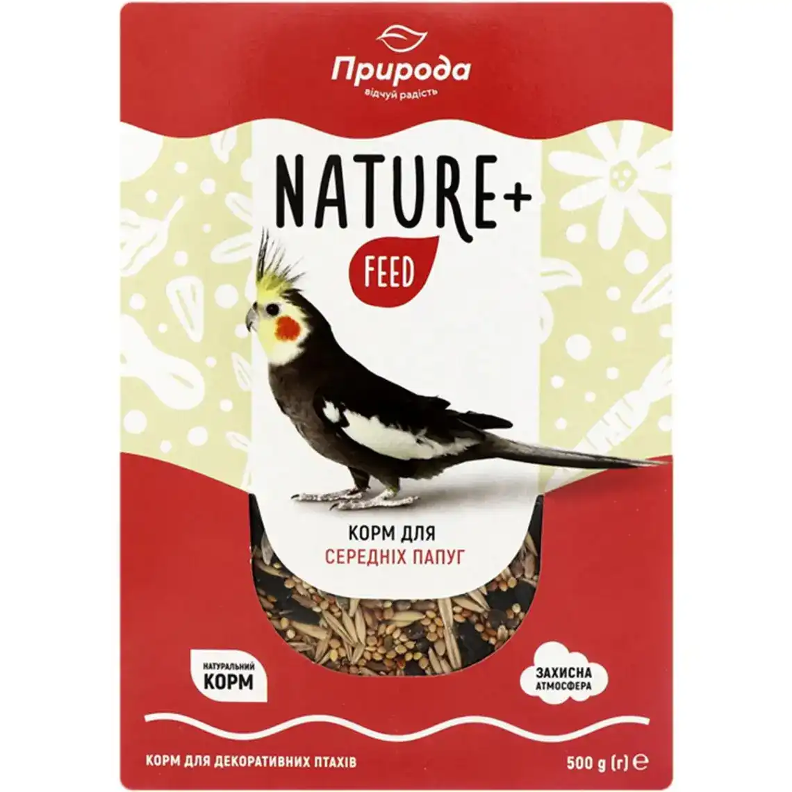 Корм Природа Nature + feed для середніх папуг 500 г