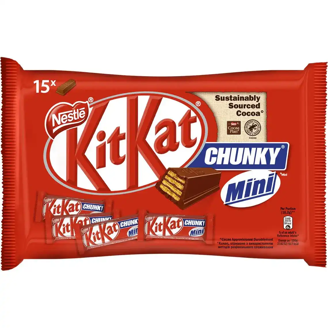 Вафлі KitKat Mini Chunky в молочному шоколаді 250 г