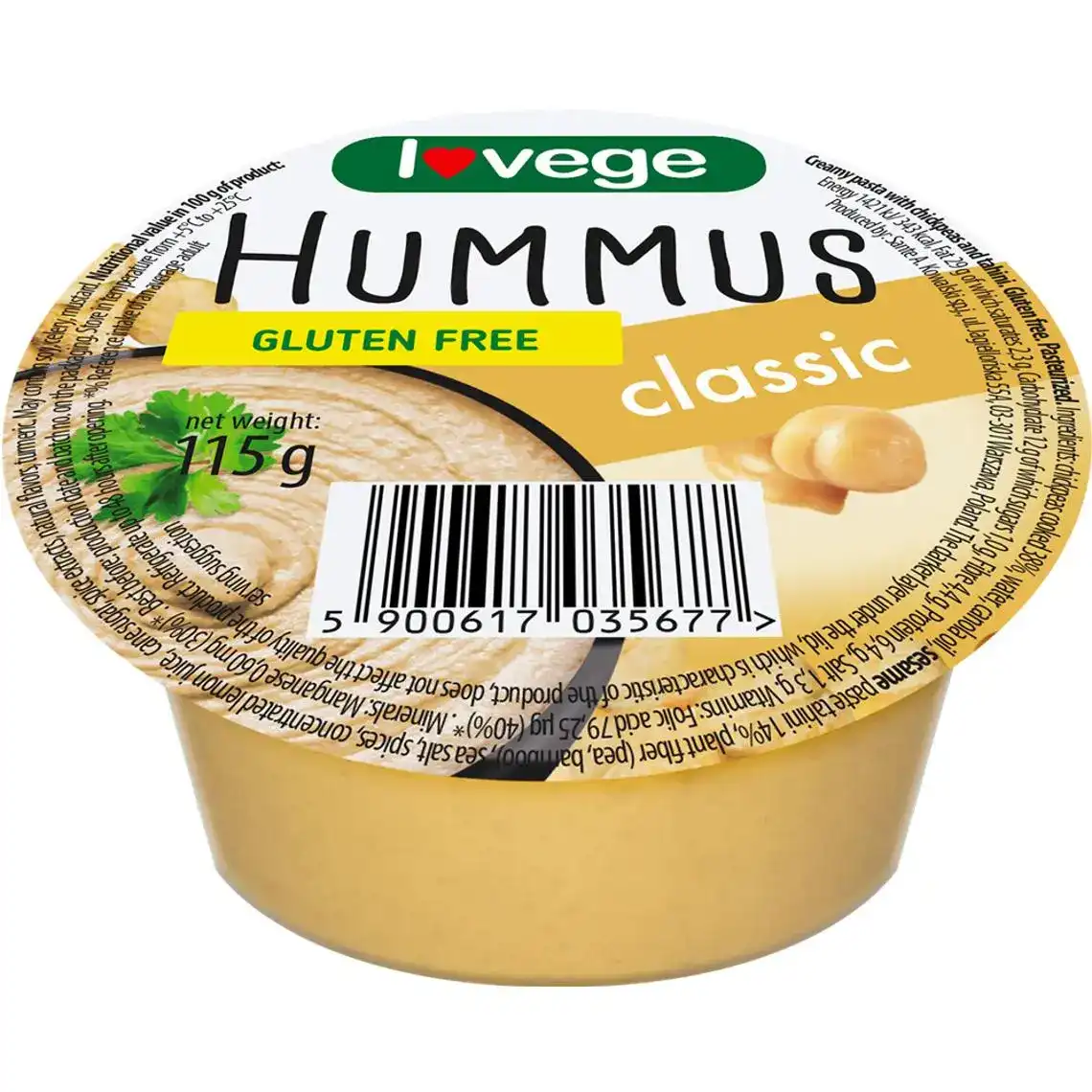 Хумус Lovege класичний без глютену 115 г
