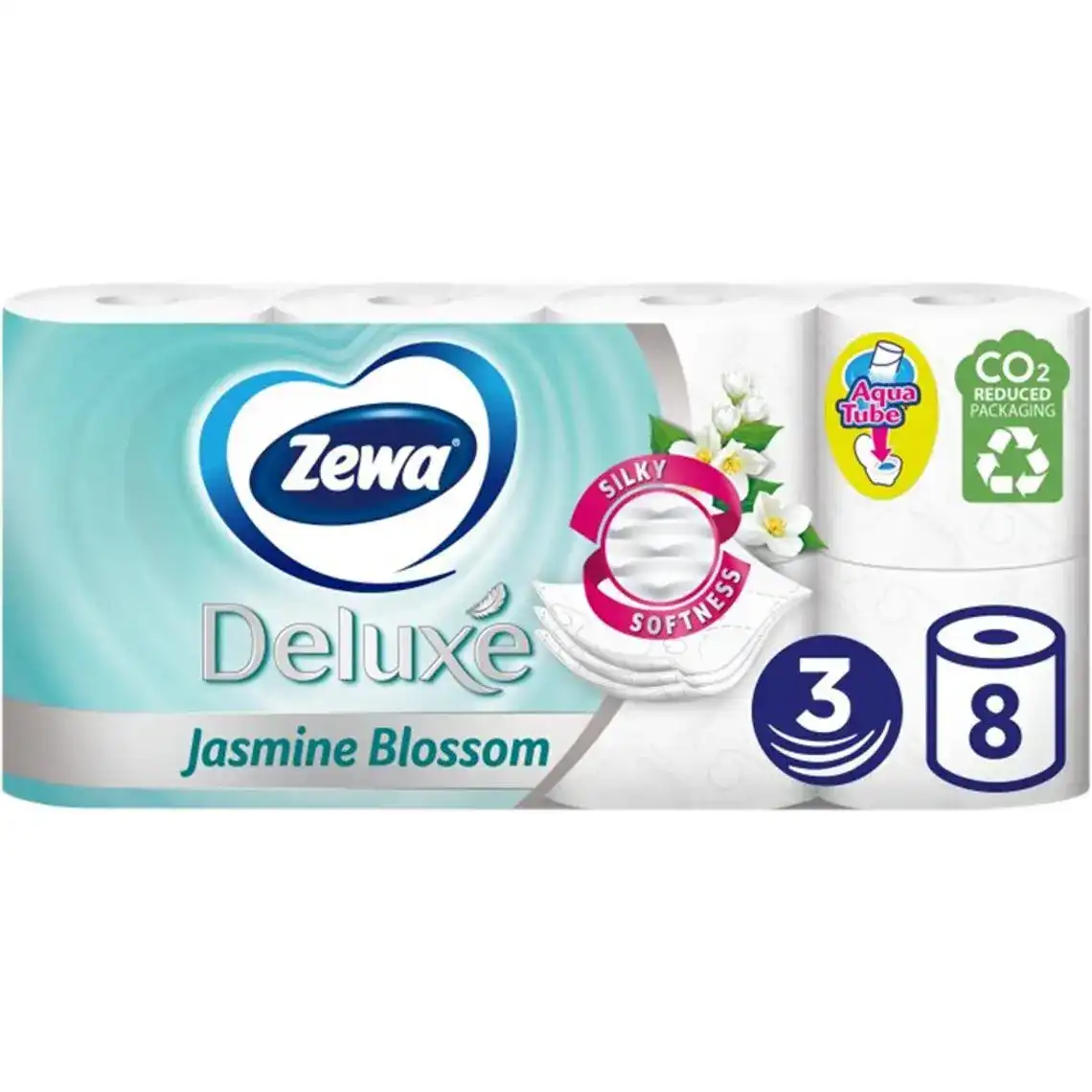 Туалетний папір Zewa Deluxe Жасмин 3 шари 8 шт.
