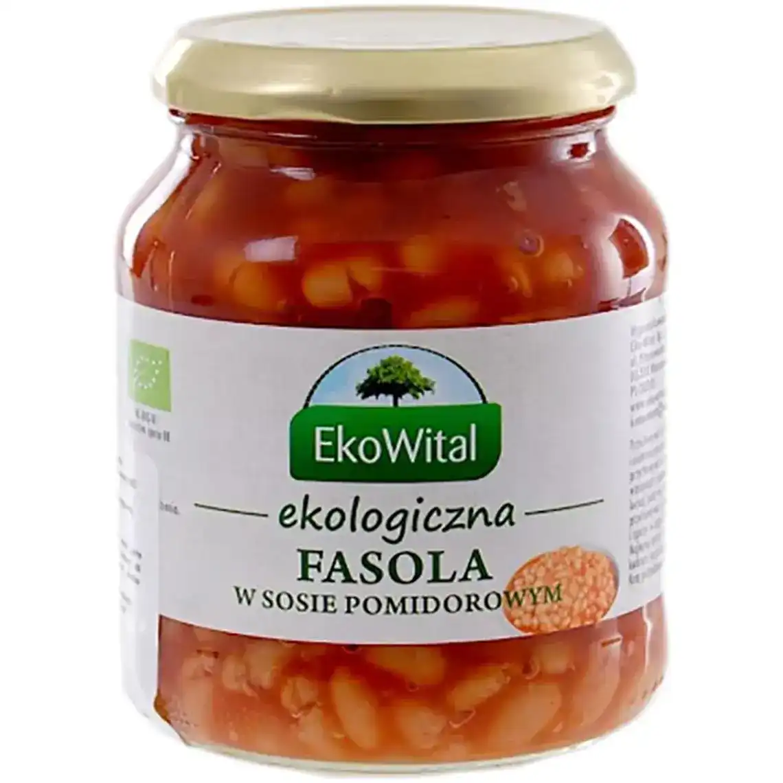 Квасоля біла EkoWital в томатному соусі органічна консервована 360 г
