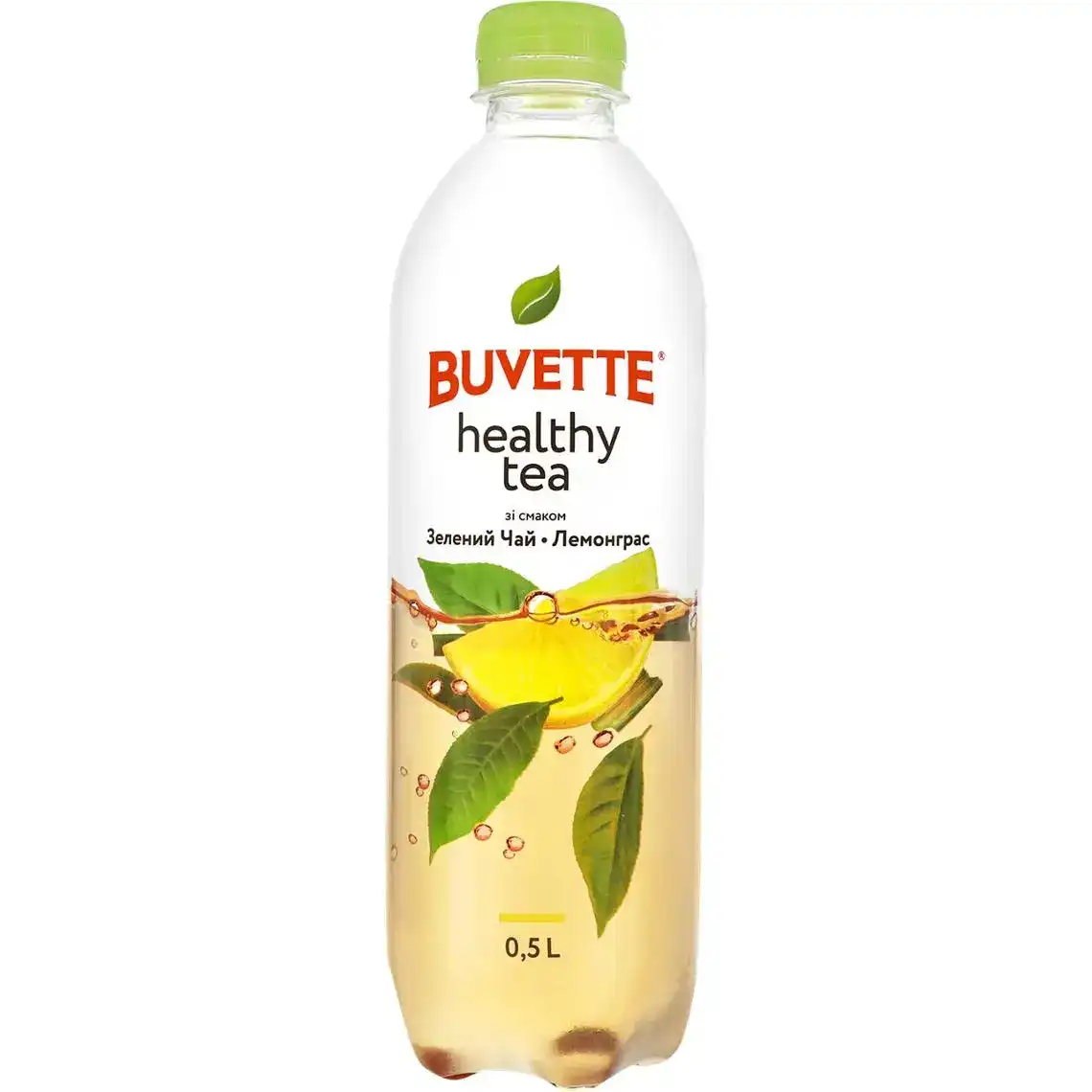 Напій Buvette Healthy Tea зі смаком зеленого чаю та лемонграсу 0.5 л