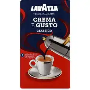 Кофе Lavazza Crema e Gusto натуральный жареный молотый вакуумная упаковка 250 г