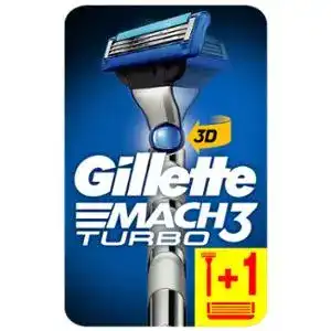 Станок для гоління чоловічий Gillette Mach 3 Turbo 3D c 2 cмена картриджами