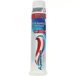 Зубна паста Aquafresh Потрійний Захист Освіжаюче-м'ятна помпа 100 мл