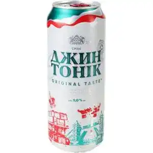 Слабоалкогольний напій Оболонь Джин Тонік 8% 0.5 л