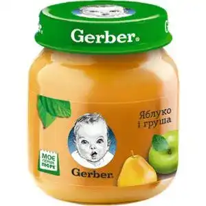 Пюре Gerber для дітей від 6 місяців яблуко-груша 130 г
