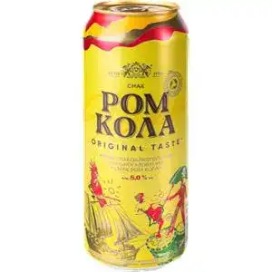 Слабоалкогольный напиток Оболонь Ром Кола 8 % 0.5 л