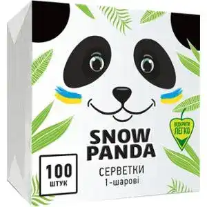 Салфетки столовые Снежная панда 24х24см 100 шт.