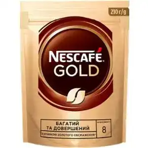Кава розчинна сублімована Nescafe Gold 210 г