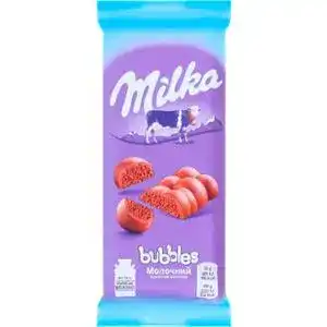 Шоколад Milka Bubbles молочний пористий 80 г