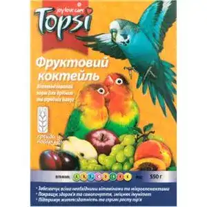 Корм Topsi Фруктовий коктейль для папуг 550 г