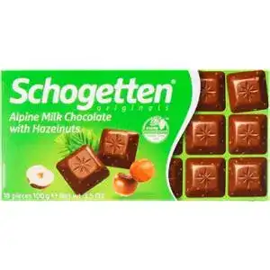 Шоколад Schogetten молочний з лісовими горіхами 100г