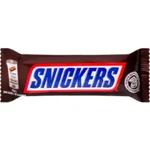 Батончик Snickers шоколадный с нугой, карамелью и арахисом 50 г