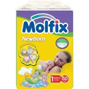 Підгузки Molfex Dry&Soft розмір 1 Newborn (2-5 кг) 50 шт.