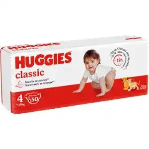 Подгузники Huggies Classic размер 4 (7-18 кг) 50 шт.