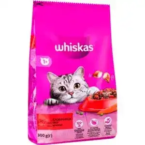 Корм для котів Whiskas сухий з яловичиною 300 г