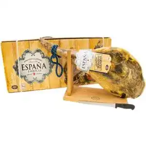 Хамон Espana paleta Serrana Bodega в подарунковій упаковці (підставка та ніж у комплекті) 1000 г