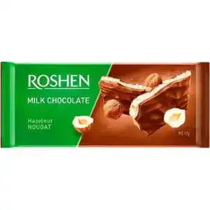 Шоколад Рошен молочний з горіховою нугою 90 г