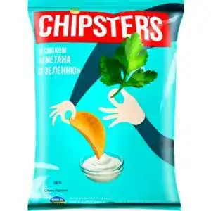Чіпси Flint Chipsters сметана і зелень 130 г