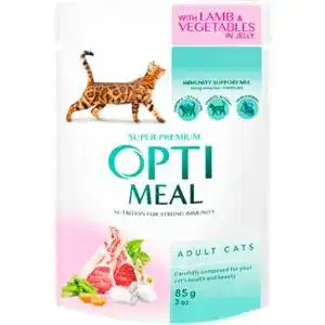 Корм для котів Optimeal волога з ягням и овочами 85 г