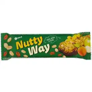 Батончик-мюслі Vale Nutty Way з горіхами і фруктами частково глазурований 40 г