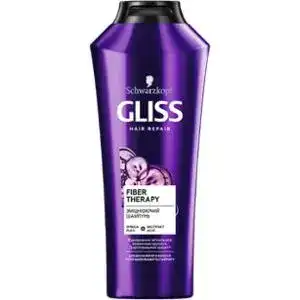 Шампунь GLISS Fiber Therapy для виснаженого волосся після фарбування і стайлінгу 400 мл