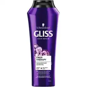 Шампунь GLISS Fiber Therapy для виснаженого волосся після фарбування і стайлінгу 250 мл