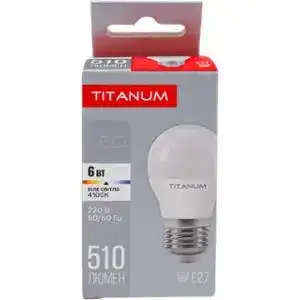 Лампа світлодіодна Titanum G45 6W E27 4100K 220V