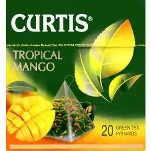 Чай Curtis Tropical Mango зелений зі шматочками манго 20х1.8 г