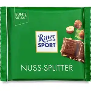 Шоколад Ritter Sport молочний з подрібненими лісовими горіхами 100 г