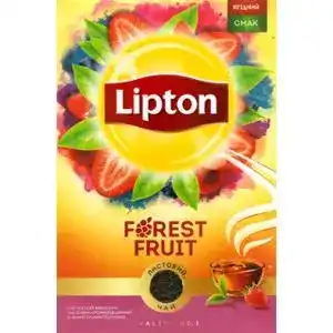 Чай Lipton Forest Fruit чорний ароматизований зi шматочками полуницi 80 г
