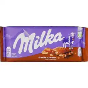 Шоколад Milka молочный с карамелью и арахисом 90 г