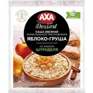 Каша вівсяна миттєвого приготування Axa Premium яблуко-груша зі смаком штруделя 40 г