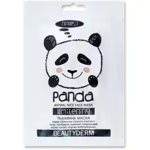 Тканинна маска для обличчя BeautyDerm Animal Panda відбілююча 25 мл